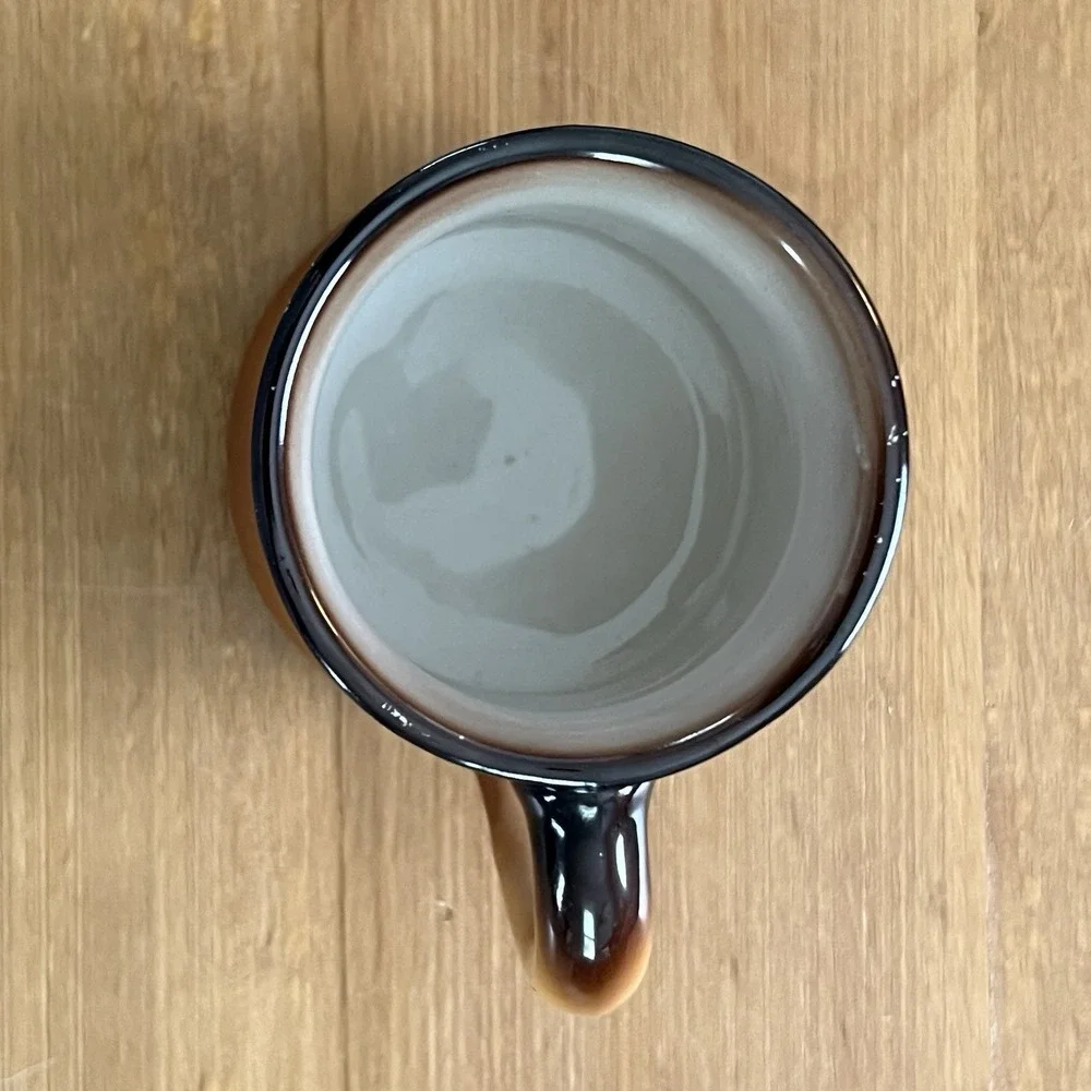 Vintage Taylor Smith Taylor TST St Bernard Dog Mug Brown Drip Glaze Coffee Cup - Picture 6 of 10